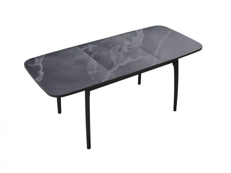 Стол DikLine MK15 Керамика Серый мрамор/подстолье черное/опоры черные арт.00-00079583