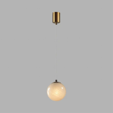 Подвесной светильник Odeon Light Magia 7109/1A бронзовый/белый/стекло/металл IP20 E14 5W 220V