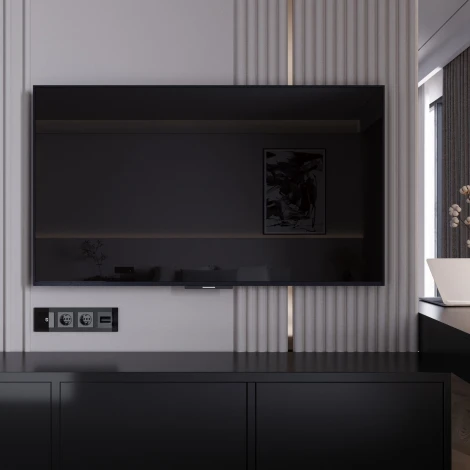 ТВ-розетка оконечная (черный акрил) Werkel W1183048 (a064047)