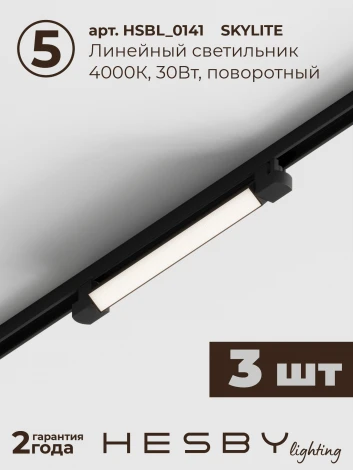 Трековая система в сборе встраиваемая однофазная 220V Hesby Lighting Skylite №5 HSBL_kompl_S005_VI4B4K