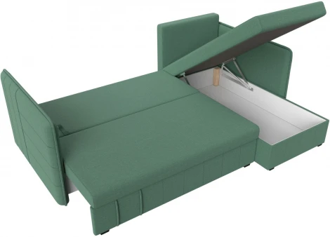Диван угловой Слим правый угол (Зеленый/Рогожка) Лига Диванов арт.121151