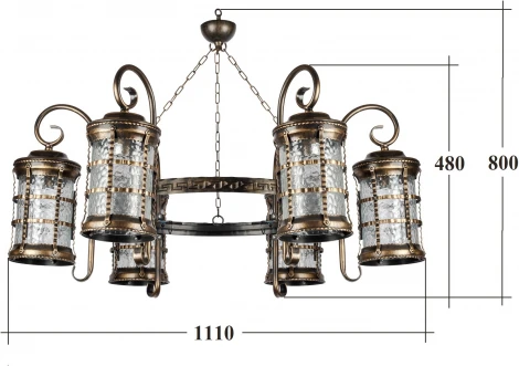 Уличный светильник подвесной Oasis Light BARSELONA 81270/6/18 st 60 Gb