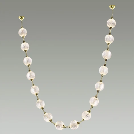 Подвесной светильник Odeon Light Crystal 5008/64L золотой/прозрачный/металл/акрил LED 64W (220V, шарики, бусы)
