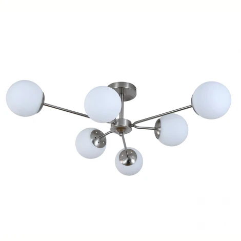 Потолочная люстра на штанге 150008/6R E27*60W Satin nickel Escada Roshe ES0000069