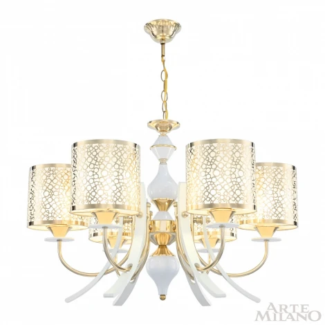 Подвесная люстра Arte Milano Florentia-6067 306067/6 Wh/Gd (220V, на цепи)