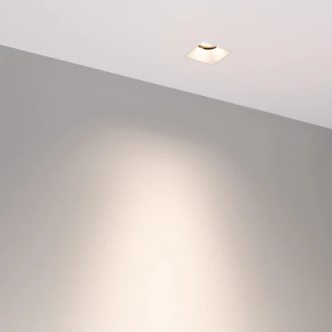 Встраиваемый точечный светильник под гипсокартон MS-RIALTO-TRIMLESS-S40x40-9W Day4000 (WH, 36deg, 230V) (Arlight, IP20 Металл) 048327 (LED)