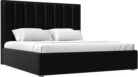 Кровать интерьерная Афродита 200 (Черный/Экокожа) Лига Диванов арт.120627