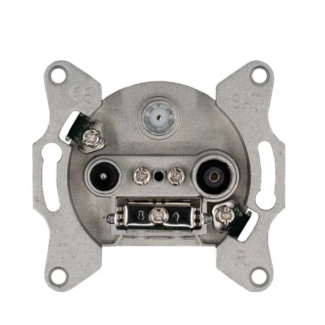 Розетка проходная TV+SAT + акустическая (антрацит) Jasmart G-Classic G6207B