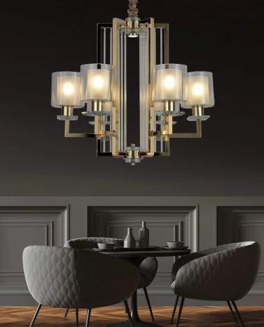 Подвесной светильник Lumina Deco Manhattan LDP 8012-6 F.GD