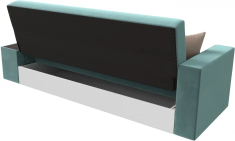 Диван-книжка Лига-020 стол справа (Бирюзовый,Бежевый/Велюр) Лига Диванов арт.118476