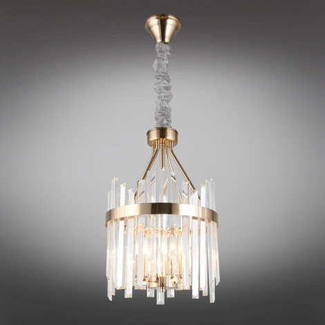 Подвесная люстра Aployt Melisa APL.747.03.04 (220V, хрусталь, на цепи, свеча, круглые)