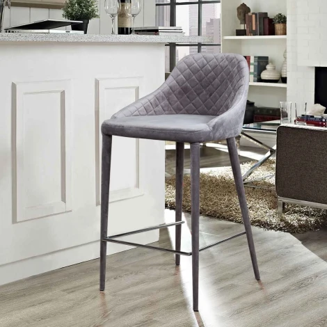 Стул полубарный Douglas, бархат серый Top Concept DOUGLAS 2000000000282