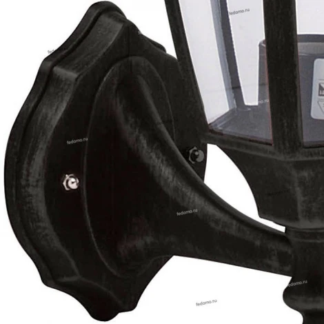 Светильник настенный уличный Horoz Leylak, 1 плафон, черный с прозрачным