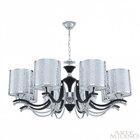Подвесная люстра Arte Milano Florentia-6787 306787/8 Bk/Ni (220V, на цепи)