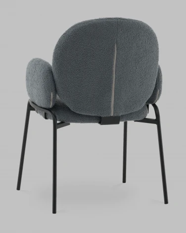 Стул с подлокотниками Моллек букле темно-серый Stool Group арт.УТ000041636