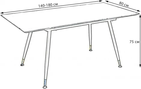 Стол R-Home Месси раздвиж. 140-180 Дуб Корбридж