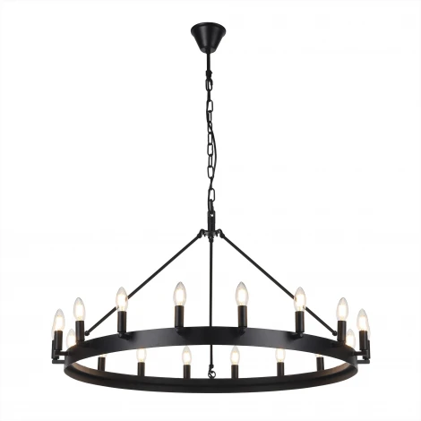 Подвесная люстра Citilux Смитсон CL470118 (220V, на цепи, свеча, круглые, под старину, кольцо)