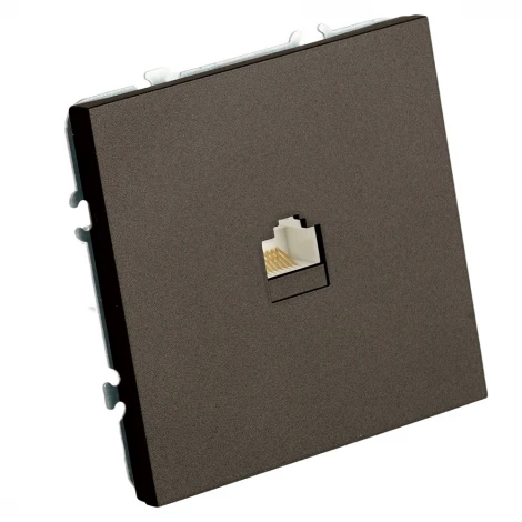 Розетка Ethernet RJ-45 (антрацит, soft touch) Stekker Эмили 49925