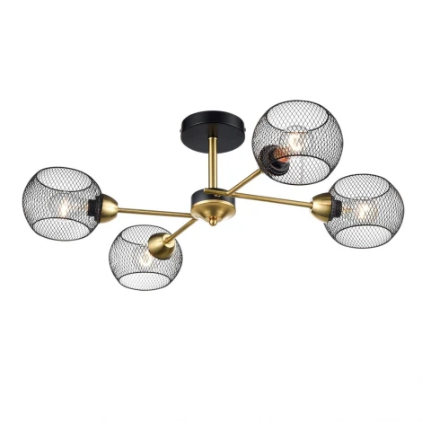 Потолочная люстра на штанге Lumion Tunara 8247/4C черный/бронза, металл Е27 4*60W 220V