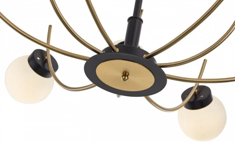 Потолочная люстра на штанге Arte Milano Neapolis-76169 276169/9 BK/GD (220V, шар)