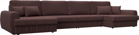 Диван П-образный Лига-057 НПБ Лонг Лига Диванов (Замша) арт.129341