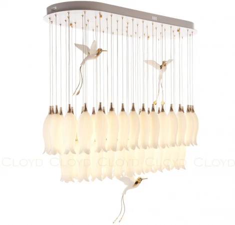 Подвесная люстра каскадная большая Cloyd Argana 10814 (LED, 220V, на проводе)