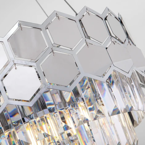 Подвесная люстра Eurosvet Ariana 10113/8 хром/прозрачный хрусталь Strotskis