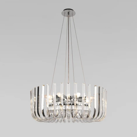 Подвесная люстра Loft It Dakota 10300/600 Nickel (220V, хрусталь, на тросе)