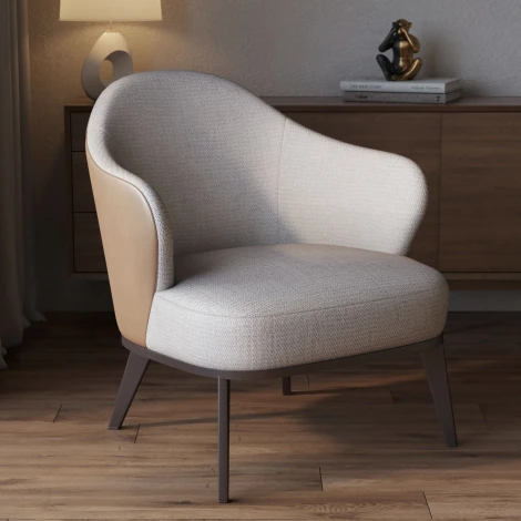 Лаунж Кресло Top Concept Leslie рогожка комби бежевый