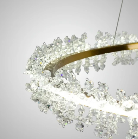 Подвесной светильник светодиодный AM Group AM455 L800 POLISHED GOLD (220V, на проводе, кольцо)