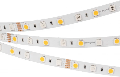 Светодиодная лента RT-B60-10mm 24V RGBW-Warm (14.4 W/m, IP20, 5060, 5m) (Arlight, Открытый) 018327(2)