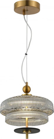 Подвесной светильник ST Luce Oriental SL6122.303.01 Латунь/Латунь, Дымчатый LED 1*8W 3000K (220V, на тросе)