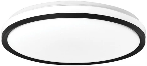 Светодиодный управляемый потолочная светильник круглый Feron AL6240 48073 “Simple matte” тарелка 80W 3000К-6500K черный (регулировка яркости, 220V, пульт управления, круглые)