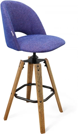 Стул барный SHT-ST34/S93 синий мираж/браш.коричневый/чёрный муар Sheffilton 1724977401