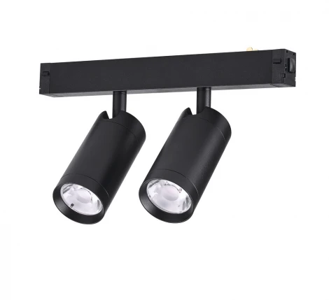 Трековый светильник однофазный светодиодный 220V 20W AM Group SMART CYLINDER AM528 BK-220V-2X10W SMART