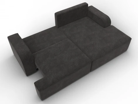 Диван угловой Лига-120 угол правый (ДСП,Брус,Фанера,ЛДС,Велюр/Темно-коричневый) Лига Диванов 137289