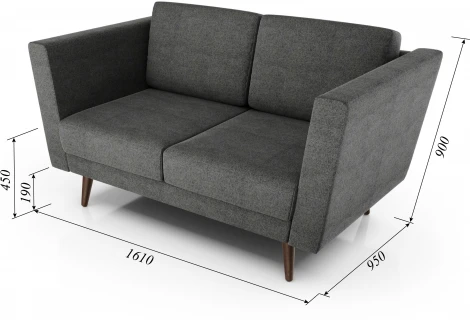 Диван Arsko Гуннар графитовая рогожка