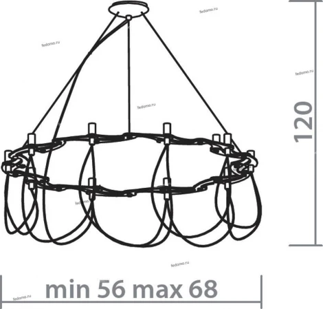 Подвесная люстра Divinare Capillari 8777/02 LM-12