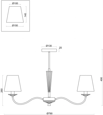 Потолочная люстра на штанге Freya Osborn FR2027PL-07BS (220V)