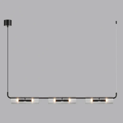 Подвесной светильник Lumion Toronto 6561/6 черный/прозрачный/металл/стекло G9 6*20W 220V (на проводе)