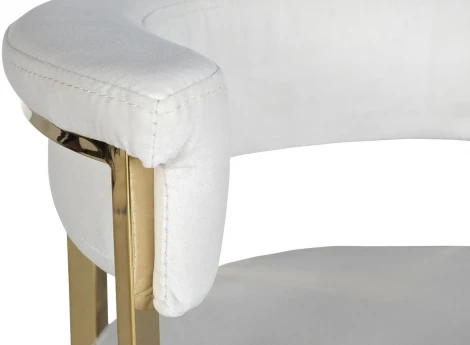Стул барный, велюр светло-серый/золото  49*55*85 Garda Decor арт.GY-B8216GOLD-LG