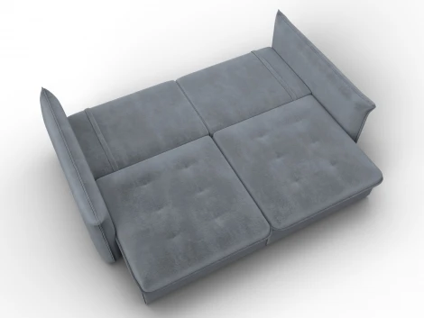 Диван прямой Лига-100 НПБ (ДСП,Фанера/Пластик/Велюр/Серый) Лига Диванов 133656