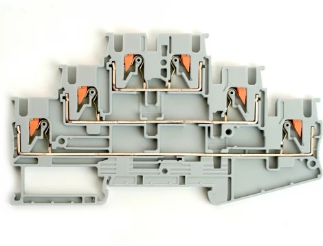 Зажим пружинный 6-и проводной проходной Stekker 49248