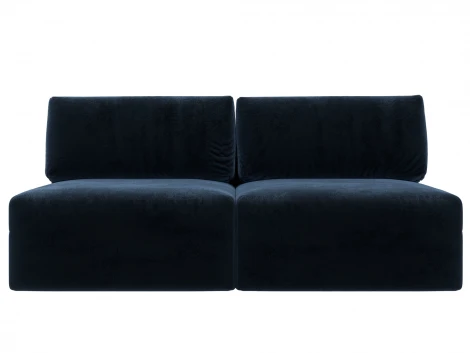 Диван прямой модульный Лига-060 НПБ (ЛДСП,Брус,Фанера/Пластик/Велюр/Синий) Лига Диванов 129457