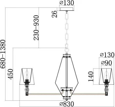 Подвесная люстра Maytoni Stein MOD038PL-08CH