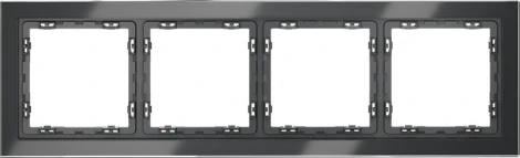 Рамка на 4 поста (графит, стекло) Voltum S70 VLS110407