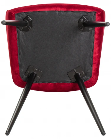 Стул обеденный ROBERT (черные матовые ножки, велюр V108-37 Бордовый)