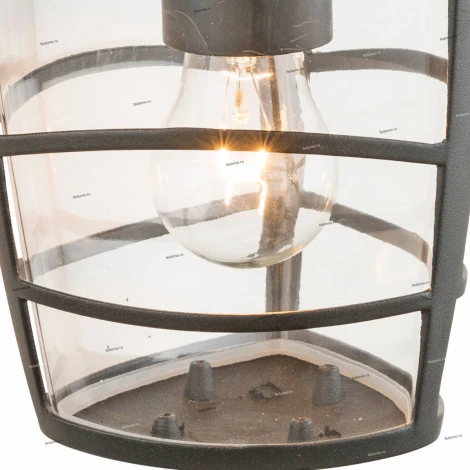 Бра уличное Globo Omero, 1 плафон, черный с прозрачным