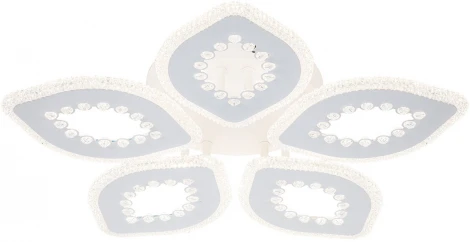 Потолочная люстра Dew 10271/5 LED*90W White (ночной режим, 220V, пульт управления, цветы)