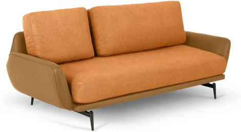 Диван Ispani трехместный ОГОГО (арт.786860), (Ткань,Экокожа/Оранжевый)